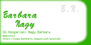 barbara nagy business card
